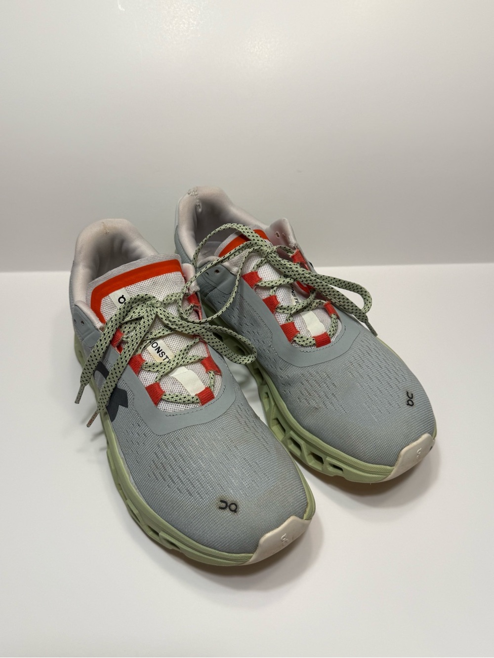 ON Cloudmonster Running Shoes Women’s 9 Glacier Meadow Low Lace Up Athletic